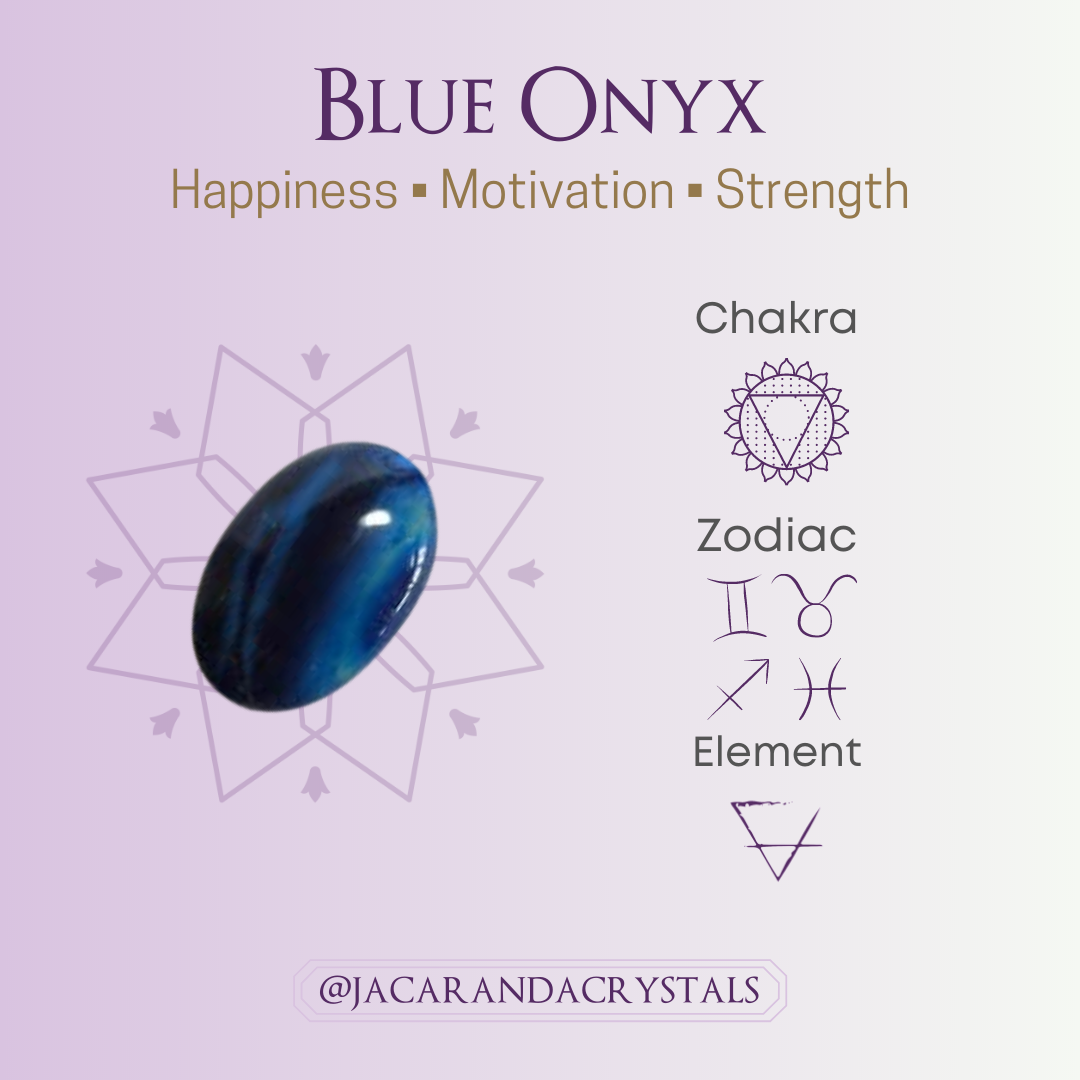 Stone Meaning - Blue Onyx – Jacaranda Crystals